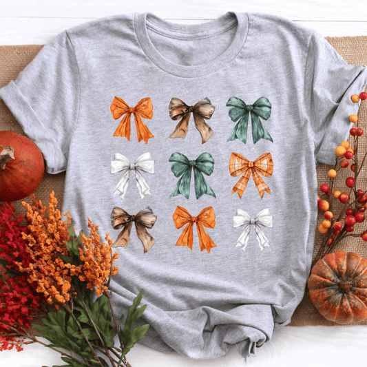 Bows Graphic Fall Shirt