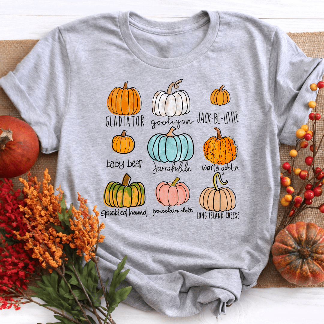 Pumpkin Varieties Autumn Shirt