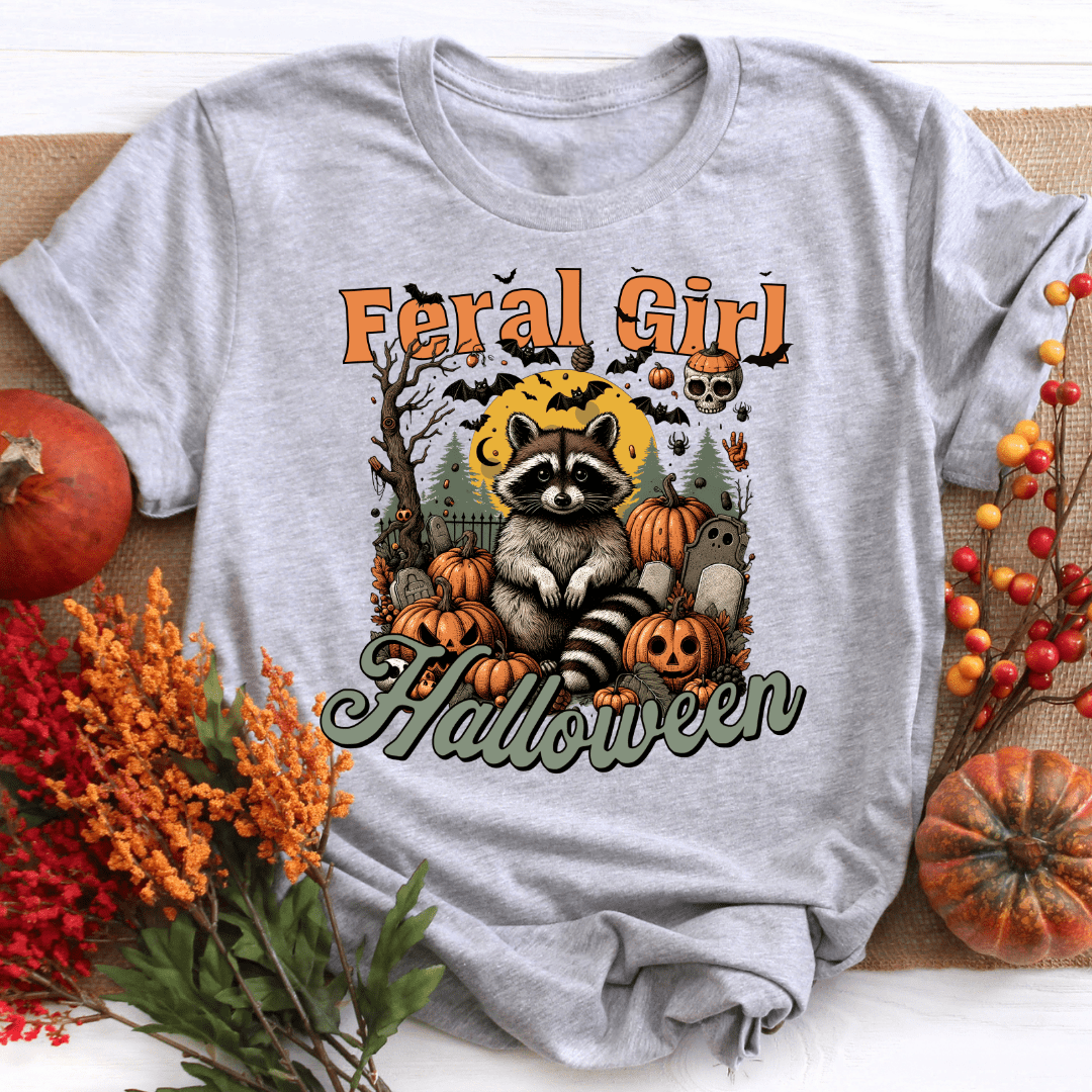 Feral Girl Halloween Fall Shirt