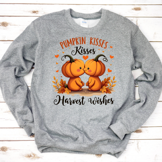 Pumpkin Kisses Harvest Wishes Sweatshirt