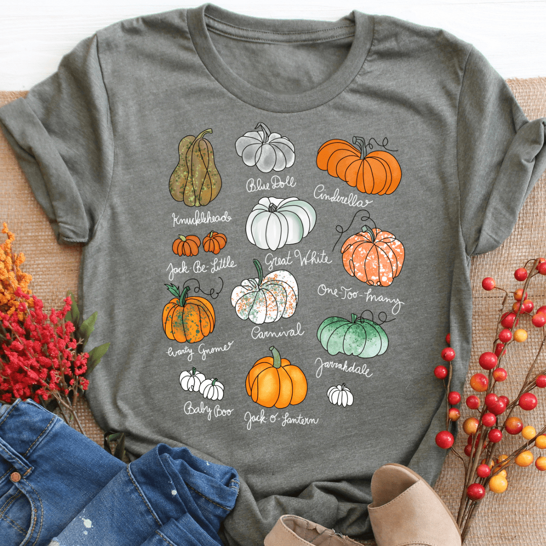 Pumpkins Varieties Fall Shirt