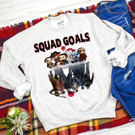 Squad Goals Horror Movie Sweatshirt