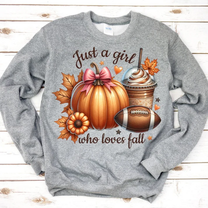 Just A Girl Who Loves Fall Sweatshirt Whimsy ful