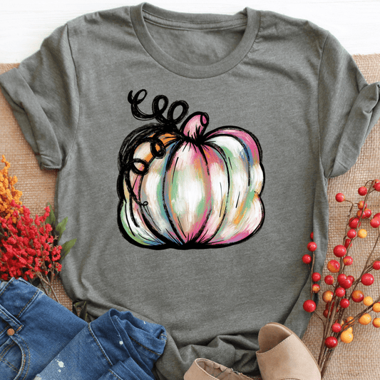 Watercolor Graphic Pumpkins Fall Shirt