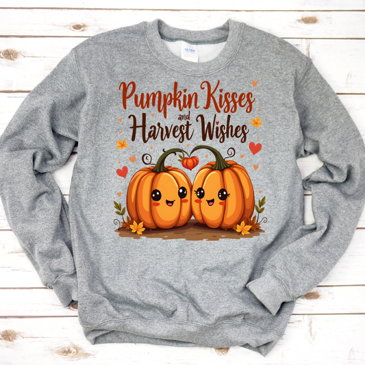 Pumpkin Kisses Harvest Wishes Sweatshirt