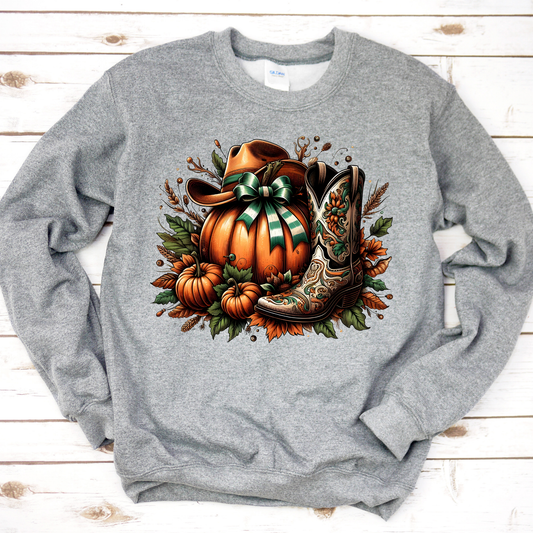 Cowboy Pumpkin Sweatshirt