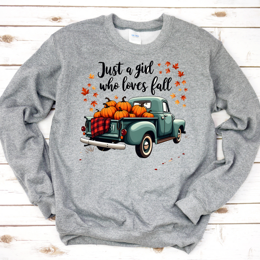 Just A Girl Who Loves Fall Sweatshirt