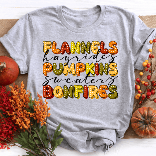 Flannels Pumpkins Bonfires Shirt