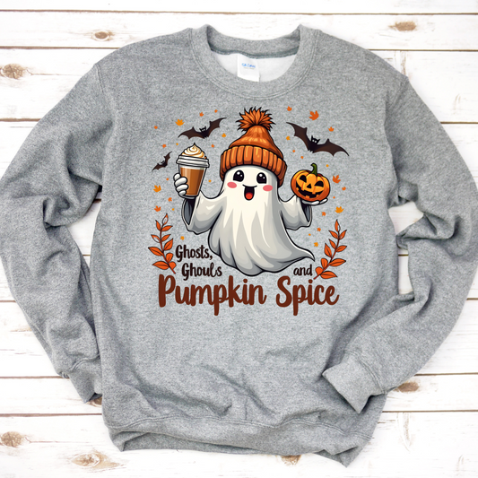 Ghosts, Ghouls, & Pumpkin Spice Sweatshirt