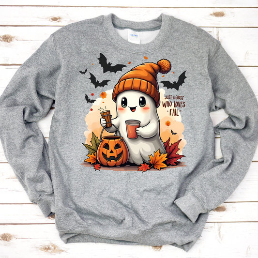 Just A Ghost Who Loves Fall Sweatshirt