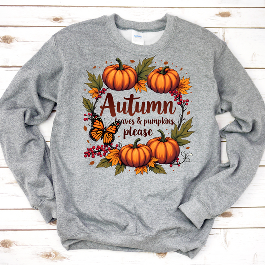 Autumn Leaves & Pumpkin Please Sweatshirt