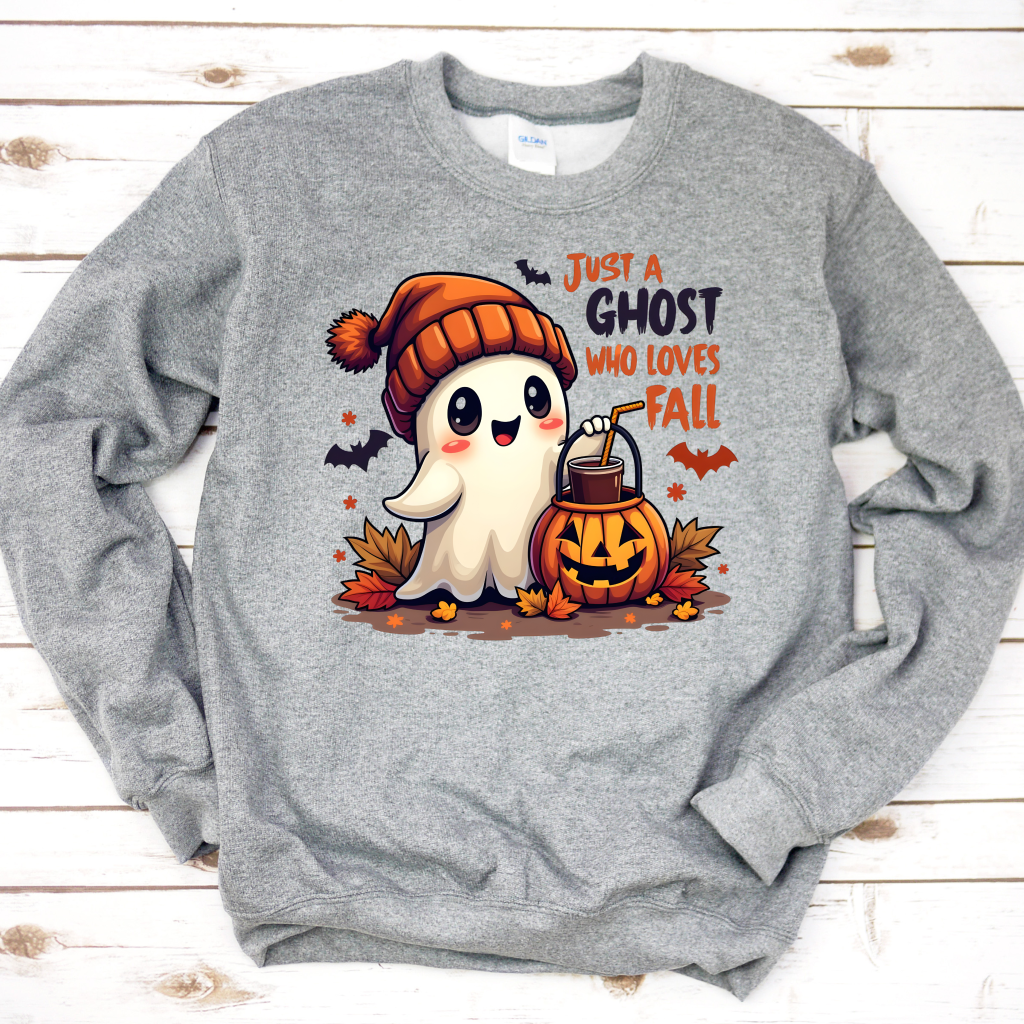 Just A Ghost Who Loves Fall Sweatshirt