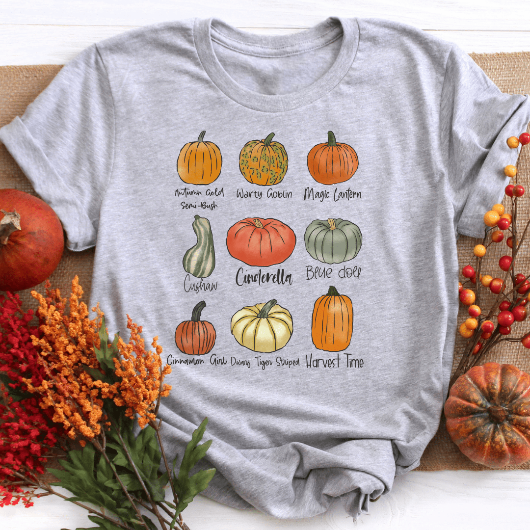 Pumpkin Varieties Fall Shirt