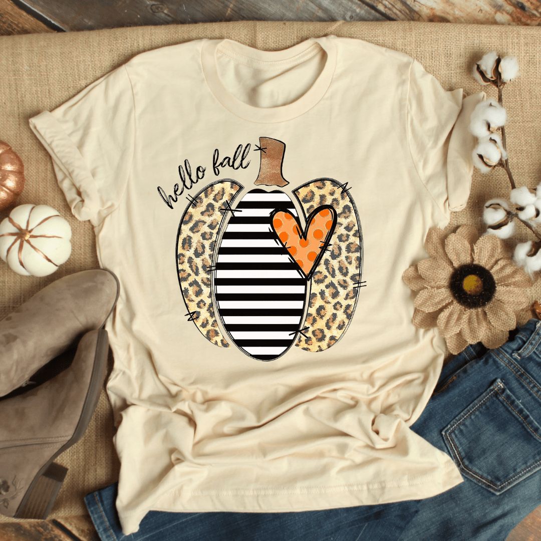 Hello Fall Pumpkin Fall Shirt