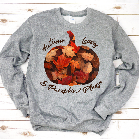 Autumn Leaves & Pumpkin Please Sweatshirt