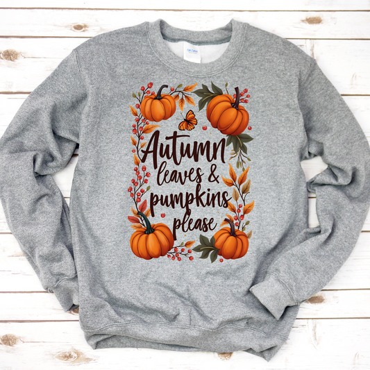 Autumn Leaves & Pumpkin Please Sweatshirt