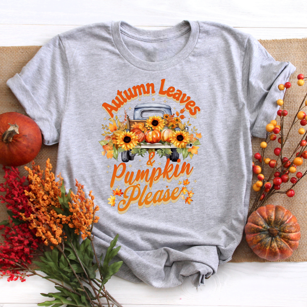 Autumn Leaves & Pumpkin Please Tee