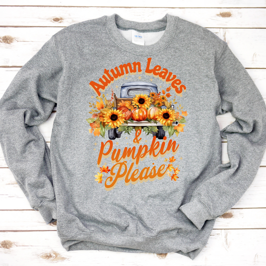 Autumn Leaves & Pumpkin Please Sweatshirt