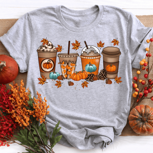 Autumn Graphic Coffee Fall Shirt