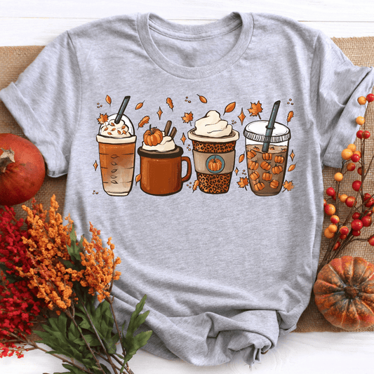 Autumn Graphic Coffee Fall Shirt