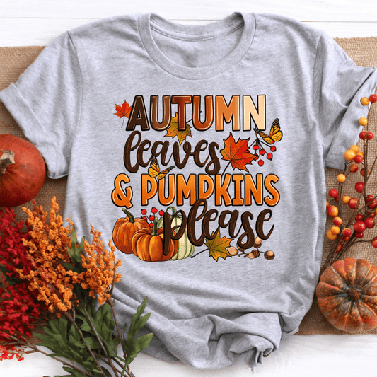 Autumn Leaves & Pumpkin Please Shirt