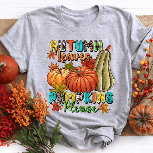 Autumn Leaves & Pumpkin Please Shirt