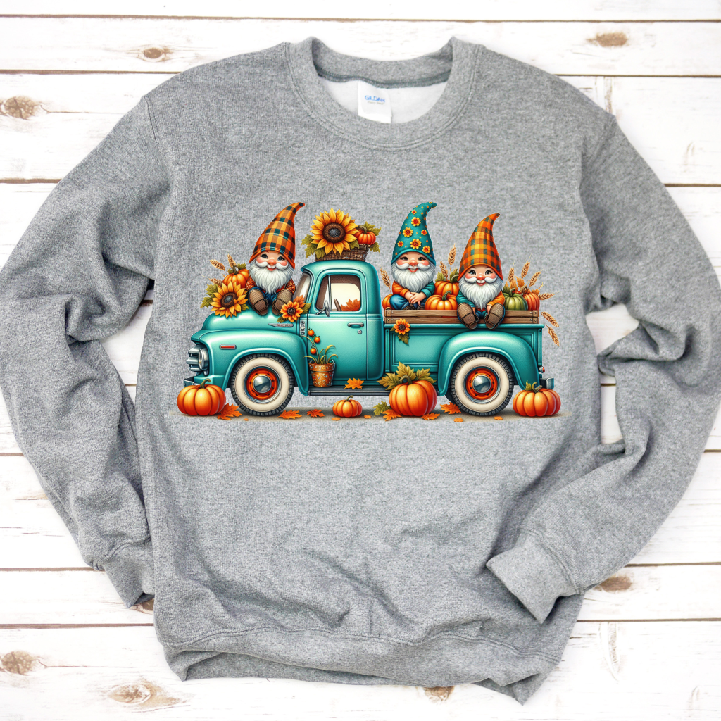 Gnome Fall Truck Sweatshirt (1)