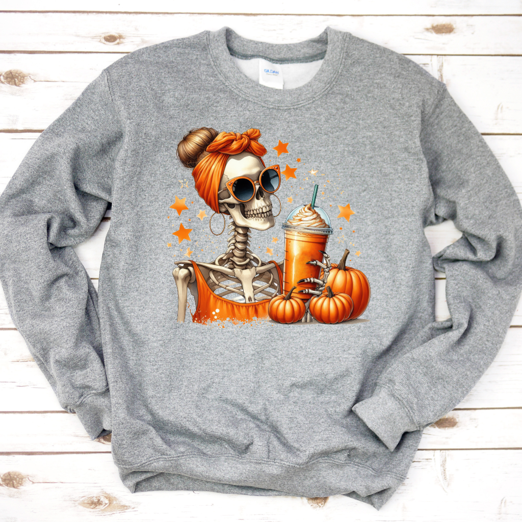 Skeleton Latte Fall Sweatshirt