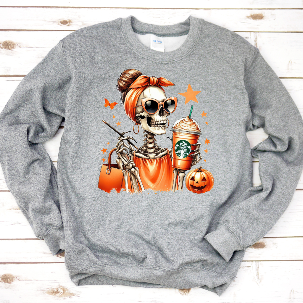 Skeleton Latte Fall Sweatshirt