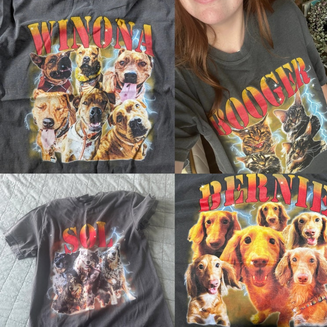 Custom Retro Dog Tee